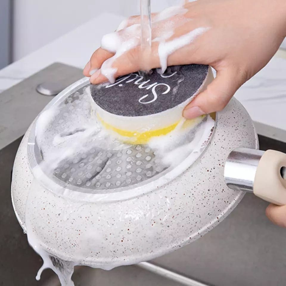 Set Of 4 Creative Smiley Face Thick Dishwashing Sponges, Kitchen Double-Sided Scouring Pads, Strong Decontamination Dish Washing Cleaner, Household Pot Washing And Bowl Cleaning Sponges Set Of 4 Creative Smiley Face Thick Dishwashing Sponges, Kitchen Double-Sided Scouring Pads, Strong Decontamination Dish Washing Cleaner, Household Pot Washing And Bowl Cleaning Sponges